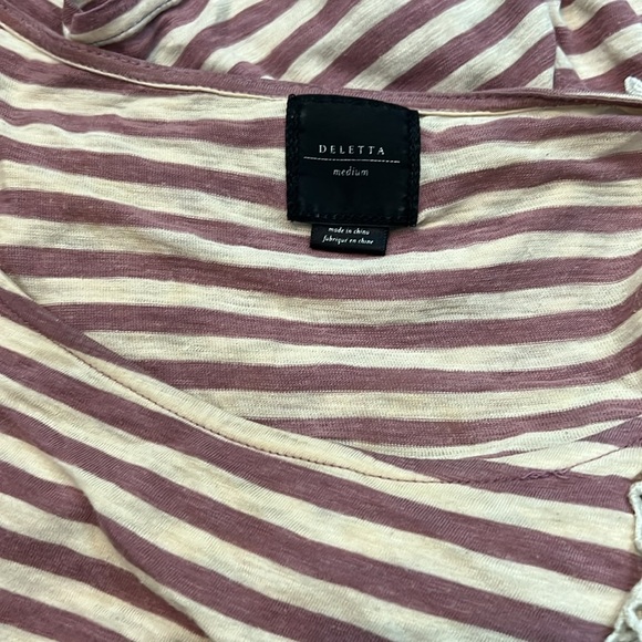 Anthropologie Stripe Lace Top - Picture 8 of 9